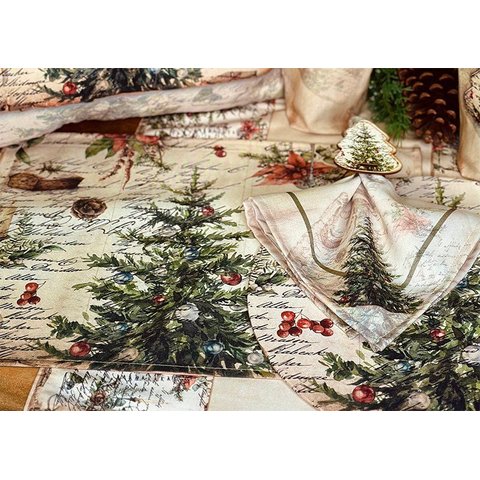 Kit Jogo Americano Natal Boho Christmas Nsw 4 Peças