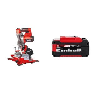 Kit Serra de Esquadria Te-ms 18/210 Li Solo 1 Bateria Power X-change 18v 5,2ah Plus Einhell
