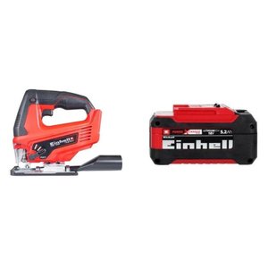 Kit Serra Tico Tico Einhell Tc-js 18 Li Solo com Bateria Power X-change 18v 5,2ah Plus Einhell