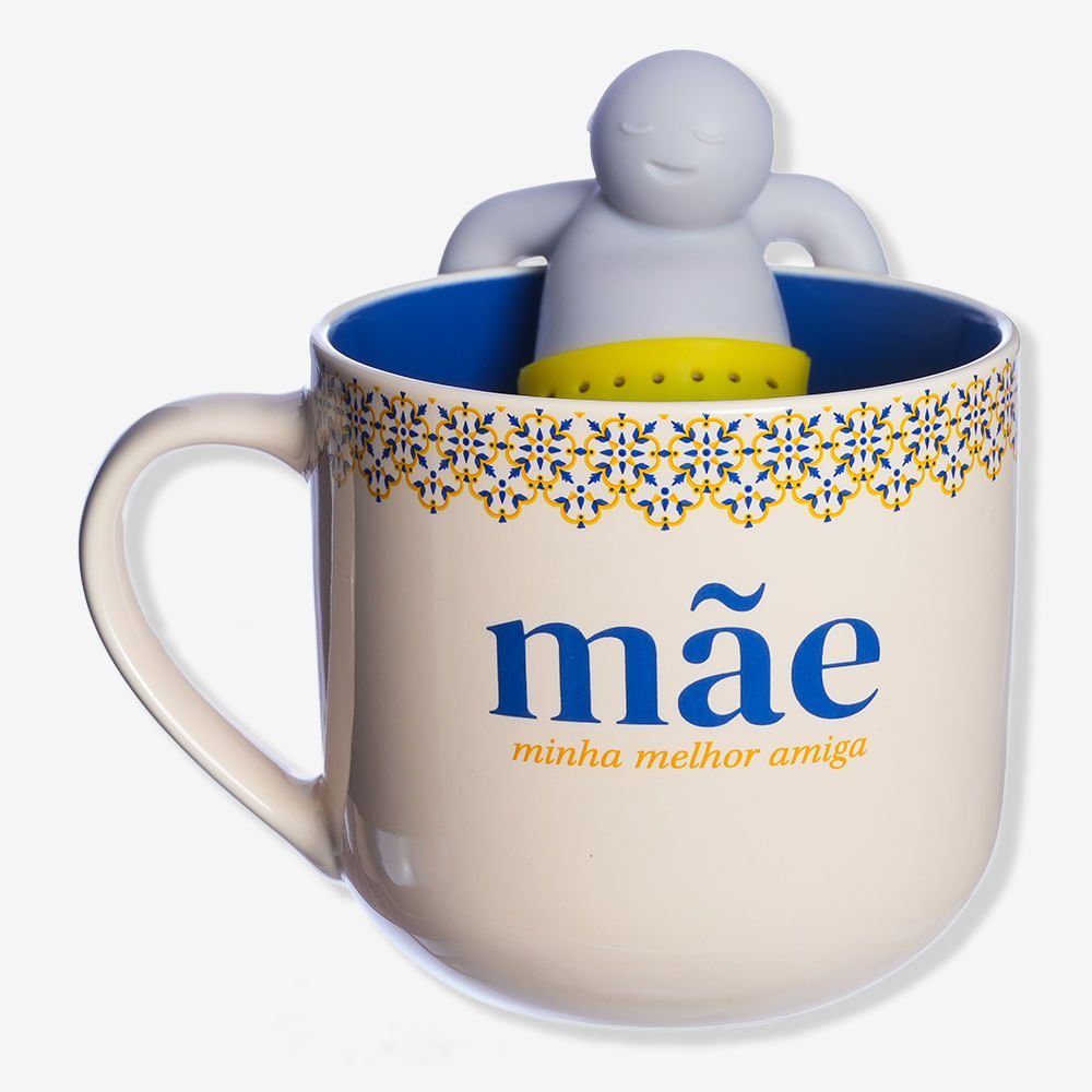 Caneca com Infusor Mãe Azulejo – Zonacriativa Zona Criativa - 1