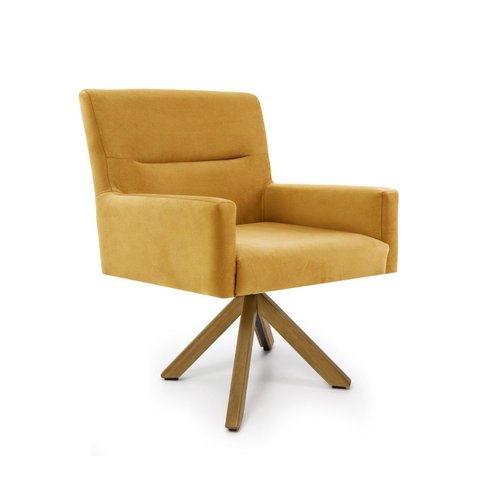 Poltrona para Sala de Estar Veludo Giratória Angel