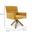 Ver imagem 2 de Poltrona para Sala de Estar Veludo Giratória Angel