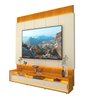 Rack com Painel para Tv 85 Polegadas 251,5cmx218cm com Led 3 Gavetas Rodízios 100% Mdf Magnífico/requinte - 11