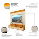 Ver imagem 5 de Rack com Painel para Tv 85 Polegadas com Led 3 Gavetas Rodízios 218cm 100% Mdf Magnífico/requinte