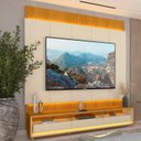 Ver imagem 7 de Rack com Painel para Tv 85 Polegadas com Led 3 Gavetas Rodízios 218cm 100% Mdf Magnífico/requinte