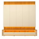 Ver imagem 2 de Rack com Painel para Tv 85 Polegadas com Led 3 Gavetas Rodízios 218cm 100% Mdf Magnífico/requinte