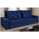 Ver imagem 4 de Sofá Retrátil e Reclinável 3 Lugares 2,30m Berlim Evidence Suede Azul Marinho