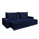 Ver imagem 1 de Sofá Retrátil e Reclinável 3 Lugares 2,30m Berlim Evidence Suede Azul Marinho