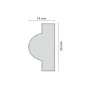 Ver imagem 3 de Kit 18m Linear Rodameio Perfil de Poliestireno I20 Branco Homestar