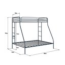 Ver imagem 5 de Beliche Casal + Solteiro em Ferro Nice:cinza Escuro