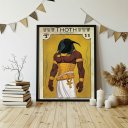 Ver imagem 1 de Quadro Decorativo Thoth Deus Egípcio - 70x50cm:moldura Preta