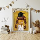 Ver imagem 2 de Quadro Decorativo Thoth Deus Egípcio - 70x50cm:moldura Preta