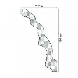 Kit com 3 Barras Roda Teto Andrea Perfil de Poliestireno Homestar 6m - 2