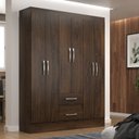 Ver imagem 1 de Guarda-Roupa Asia Casal 6 Portas 2 Gavetas Cor Cacau