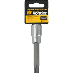 Soquete Multidentado Encaixe 1-2'' 12mm Longo Crv Vonder - 3