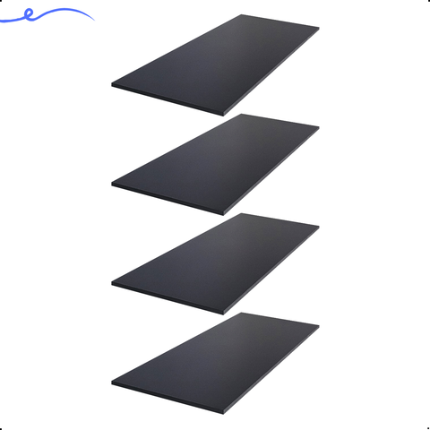Kit 4 Prateleira Preta 90X40 Tampo Tabua Mdf  Organizadora Decoração Cozinha Quarto Banheiro Sala