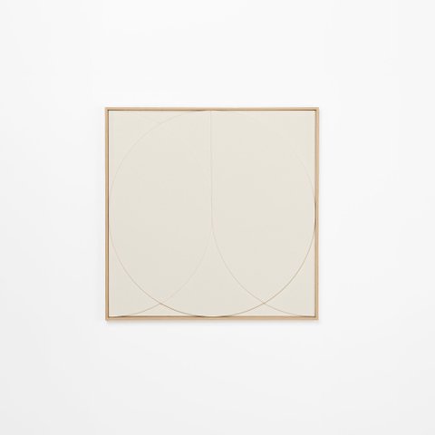 Quadro Arte em Relevo com Moldura Ps Bamboo Natural 60 Cm X 60 Cm 17392s