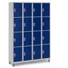 Armário Roupeiro Aço 16 Portas 191×130×41cm Volume C/ Tranca Cor:azul Del Rey - 1