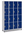 Ver imagem 1 de Armário Roupeiro Aço 16 Portas 191×130×41cm Volume C/ Tranca Cor:azul Del Rey