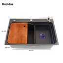 Ver imagem 2 de Cuba Gourmet Cozinha Aço Inox C Acessórios 45x68