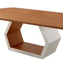 Ver imagem 6 de Mesa para Sala de Jantar Ane 220cm Madeira Tampo Barril Laminado Moderna Mobília