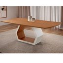 Ver imagem 2 de Mesa para Sala de Jantar Ane 220cm Madeira Tampo Barril Laminado Moderna Mobília