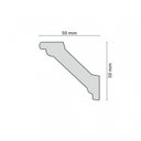 Ver imagem 2 de Kit 18m Linear Roda Teto Helena Perfil de Poliestireno Branco Homestar