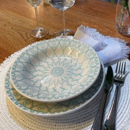 Aparelho de Jantar e Chá Estampa Donna Mandala 20 Peças - Biona 091085 - 2