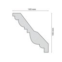 Ver imagem 2 de Kit Roda Teto Poliestireno Frisado Marie 10,5cm Branco 18m Homestar