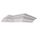 Ver imagem 1 de Kit Roda Teto Poliestireno Frisado Marie 10,5cm Branco 18m Homestar