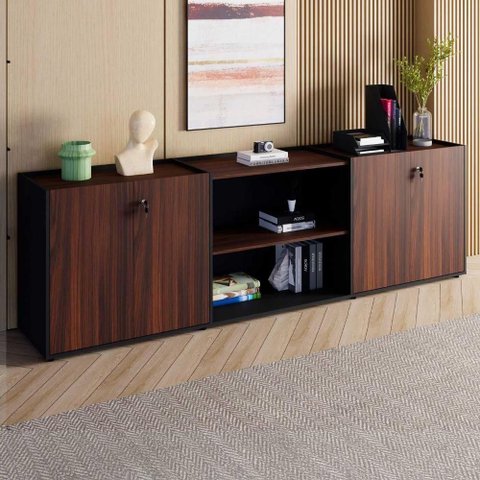 Armário para Escritório F5 4 Portas 2 Prateleiras MDP 240cm F5 Office