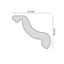 Ver imagem 2 de Kit 18m Linear Roda Teto Perfil de Poliestireno 045 Branco Homestar