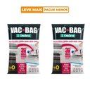 Ver imagem 2 de Kit de Saco a Vácuo Organizador 8 Médios 45x65cm Transparente Vac Bag Ordene + 2 Bomba de Ar