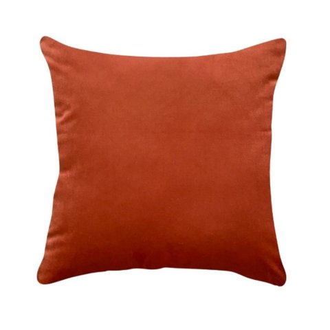 Capa de Almofada Lisa Veludo Laranja 43x43cm