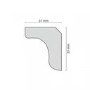 Ver imagem 2 de Kit 18m Linear Roda Teto Perfil de Poliestireno D25 Branco Homestar