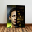 Ver imagem 5 de Kit 3 Quadro Decorativo Neymar Messi Cr7 Motivacional Futebol 40x28cm