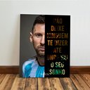 Ver imagem 6 de Kit 3 Quadro Decorativo Neymar Messi Cr7 Motivacional Futebol 40x28cm