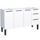 Ver imagem 1 de Gabinete para Cozinha Aço Jupiter 1,44m Branco para Pia de 1,50m - P101624 - Cozimax