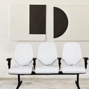 Ver imagem 1 de Cadeira Longarina para Escritório 3 Lugares Amor Branco