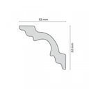 Ver imagem 2 de Kit 18m Linear Roda Teto Perfil de Poliestireno K35 Branco Homestar