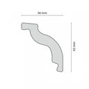 Ver imagem 2 de Kit 18m Linear Roda Teto Perfil de Poliestireno M50 Branco Homestar