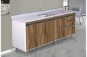 Ver imagem 2 de Gabinete Cozinha Mdp 1,94m Elegance com 8 Pés Pré-montado:nogal