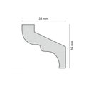Ver imagem 4 de Kit 18m Linear Roda Teto Perfil de Poliestireno S35 Branco Homestar