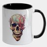Caneca Branca com Interna Preta Y5 Caveira Mexicana Veias - 1