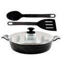 Ver imagem 1 de Frigideira Preto Liso Alumínio Usinado Talher 02 Aa 30cm