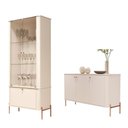 Ver imagem 1 de Jogo Aparador e Cristaleira Valentine Off White Bronze