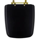 Ver imagem 1 de Assento Sanitário Boss Noir para vaso Incepa Com Ferragem Dourada