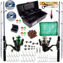 Ver imagem 1 de Kit de Pesca Completo 2 Varas 2 Molinete 10kg + Itens