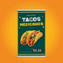 Ver imagem 2 de Banner Aqui Temos Tacos Mexicanos Lanches 120x60cm