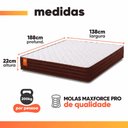 Ver imagem 4 de Colchão Casal Celuplas Molas Qatar 138x188x22cm Marrom / Branco - Suporta até 150kg por Pessoa
